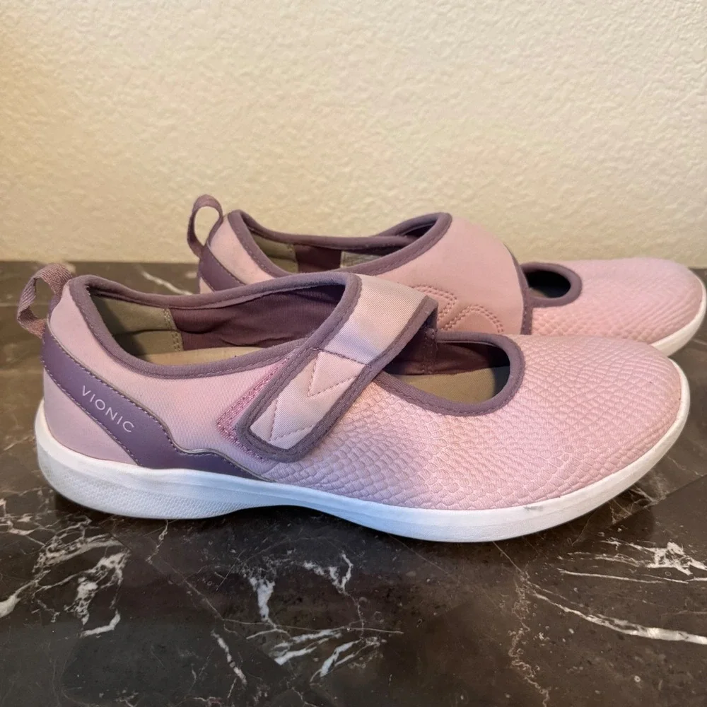 Vionic Sonnet Mauve Pink Mary Jane Walking Sneakers Shoes ASR1692 Womens 10 - Picture 2 of 7